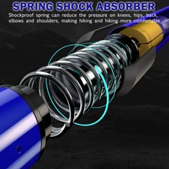 2 Packs Hiking Walking Sticks Trekking Poles Collapsible Lightweight Anti-Shock