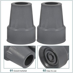 4 Pcs Rubber Hiking Pole Tips Replacement Anti Crutch Tips 22 mm