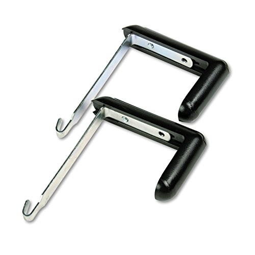 7502 Adjustable Aluminum Hangers for Panels 1-1/2-3 Thick, Black, 2/Set,