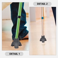 2Pcs Durable Anti Slip Crutch Tips Walking Cane Accessories Black