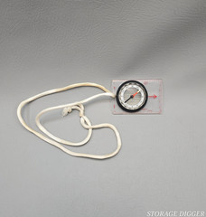 Vintage Small Portable Compass on Hard Plastic Measuring Base, Made in Japan
