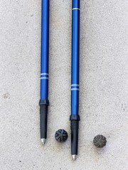 Set of Trekology Folding Trekking Poles 110-130CM Blue W/Bag – 11J