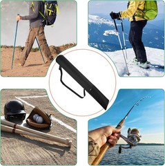 Lightweight Trekking Pole Storage Bag with Drawstring Closure – Black, 27.5 Inch