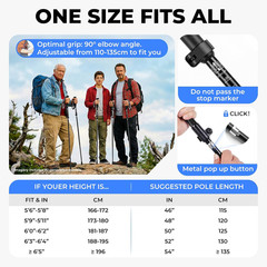 Trekking Poles for Hiking – Collapsible Lightweight 7075 Aluminum Hiking Sticks,