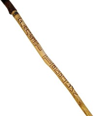 Artisan Hand Carved Huber Original Wood Trekking Walking Hiking Stick FAST TRACK