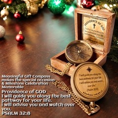 Religious Gifts for Men – Christian Compass Pointing to God – First Communion…