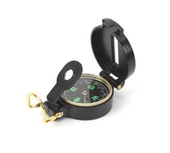 OZARK TRAIL LENSATIC COMPASS, GLOW IN THE DARK, 5093 BLACK