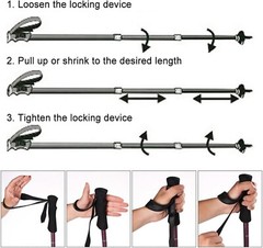 AUTOPkio Walking Poles Trekking Poles, Nordic Walking Poles Adjustable Aluminium…