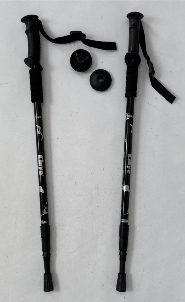 Cleye, 2 Piece Walking And Hiking Sticks, Black, Please Read Details