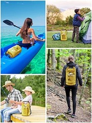 Dry Bag Waterproof for Women Men, 5L/10L//30L/40L Roll Top 20L Yellow