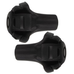 2 Pcs Plastic Trekking Pole Tips Replacement Hiking Poles Feet Accessories Black