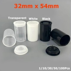 1-100Pcs Plastic Empty Black/White Clear Bottle Film Cans Canisters Containers