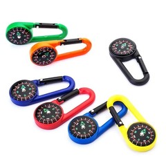 Mini Carabiner Compass Keychain for Camping Hiking Backpack Survival Tool