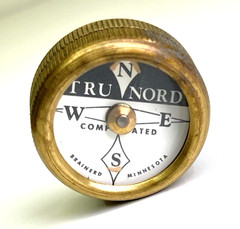 Vintage Brass Tru Nord Compensated Compass, Locking PinClip Brainerd. Free Ship