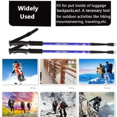 Pair(2PCS) Trekking Walking Hiking Sticks Poles Adjustable Alpenstock Anti-shock
