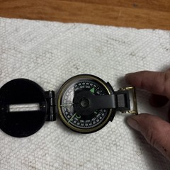 Vintage TC Japan Engineer Directional Lensatic Compass Folding Military Style
