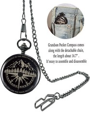 Grandson Gifts from Grandma Grandpa, Go Confidently Pocket Compass Engraved B…