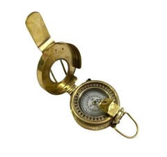 Brass WWII Military Compass, Pocket Compass, Nautical British Prismatic Compass