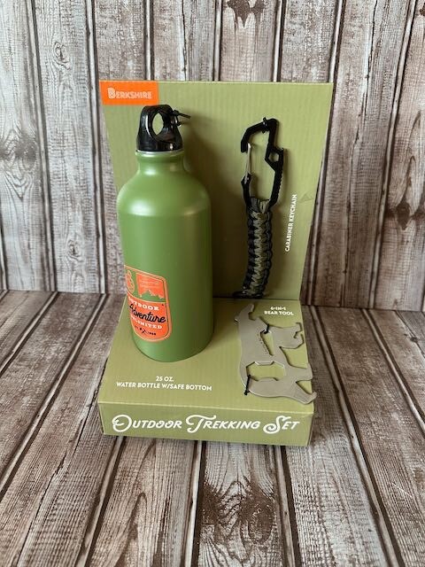 Berkshire Outdoor Trekking Set Water Bottle Carabiner Key Chain 6 In 1 Bear Tool