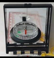 Vintage Tahoe Trails Compass Acrylic Mirror In Cap Lanyard 122×64.5×21.5mm