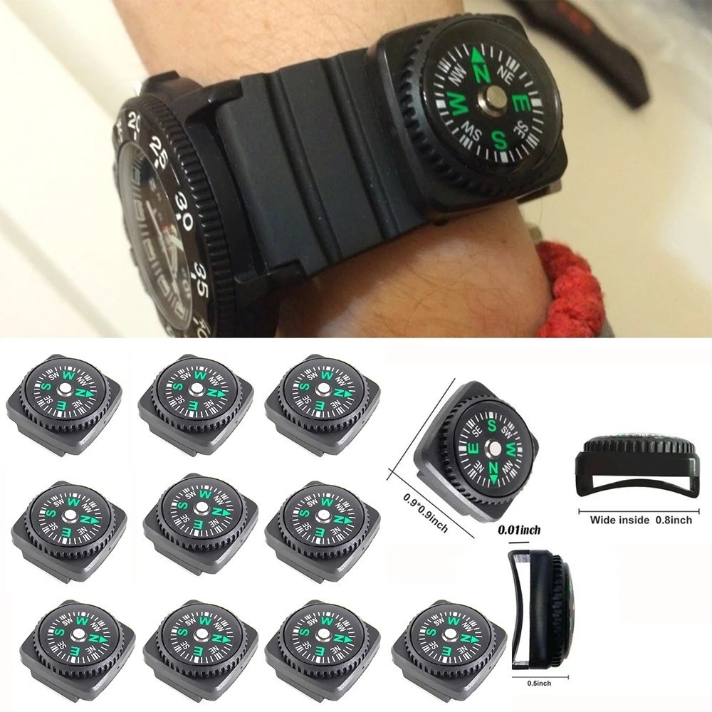 10 pcs Mini Pocket Compass Navigator for Outdoor Camping Hiking