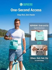 IPX7 Waterproof Fanny Pack with Magnetic One-Hand Closure, Durable 2.5L Mint