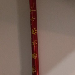 Red Adjustable Aluminum Trekking Pole, Animal Tracks, Twist Lock, Foam Grip