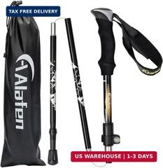 A ALAFEN Aluminum Collapsible Ultralight Travel Trekking Hiking Pole for Men and