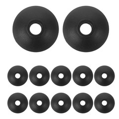 12Pcs Durable Black Round Trekking Pole Attachments for Snow and Mud Protection