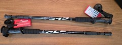 2 Adjustable Anti Shock Walking Hiking Sticks Retractable Trekking