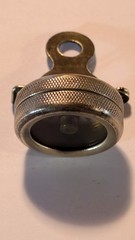 Vintage Marbles Compass, White Face Gladstone MI. Pin Back Brass, Hunting Hiking
