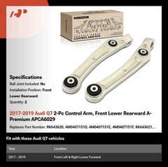 2 x Front Forward Lower Control Arm, with Bushing, Compatible with Audi