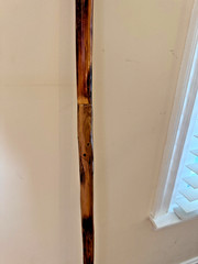 48″ Collapsible Wood Hiking Stick 3-Piece Detachable Walking Staff Travel Pouch