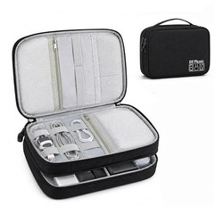 Electronic Organizer Travel Essentials Case, Waterproof Double Layer Cable
