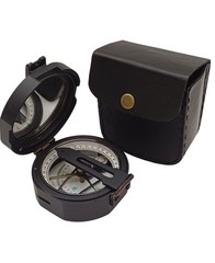100% Working Brass Brunton Pocket Vintage Compass With Leather Case.