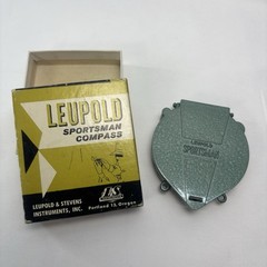 Vintage Leupold & Stevens Sportsman Compass in Original Box Green Metal READ