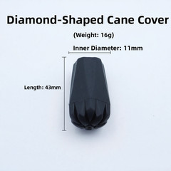 10 Pack Hiking Pole Tip Protectors Round Black PVC for Trekking Pole Tips