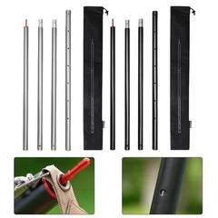 Compact 31MM Adjustable Aluminum Alloy Awning Pole Set for Travel Convenience
