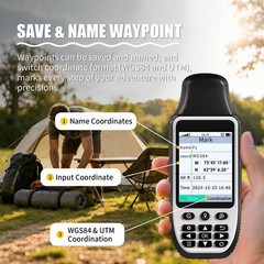 S190 Handheld GPS Navigator, Rugged Handheld GPS for Hiking with 3-Axis Compass,