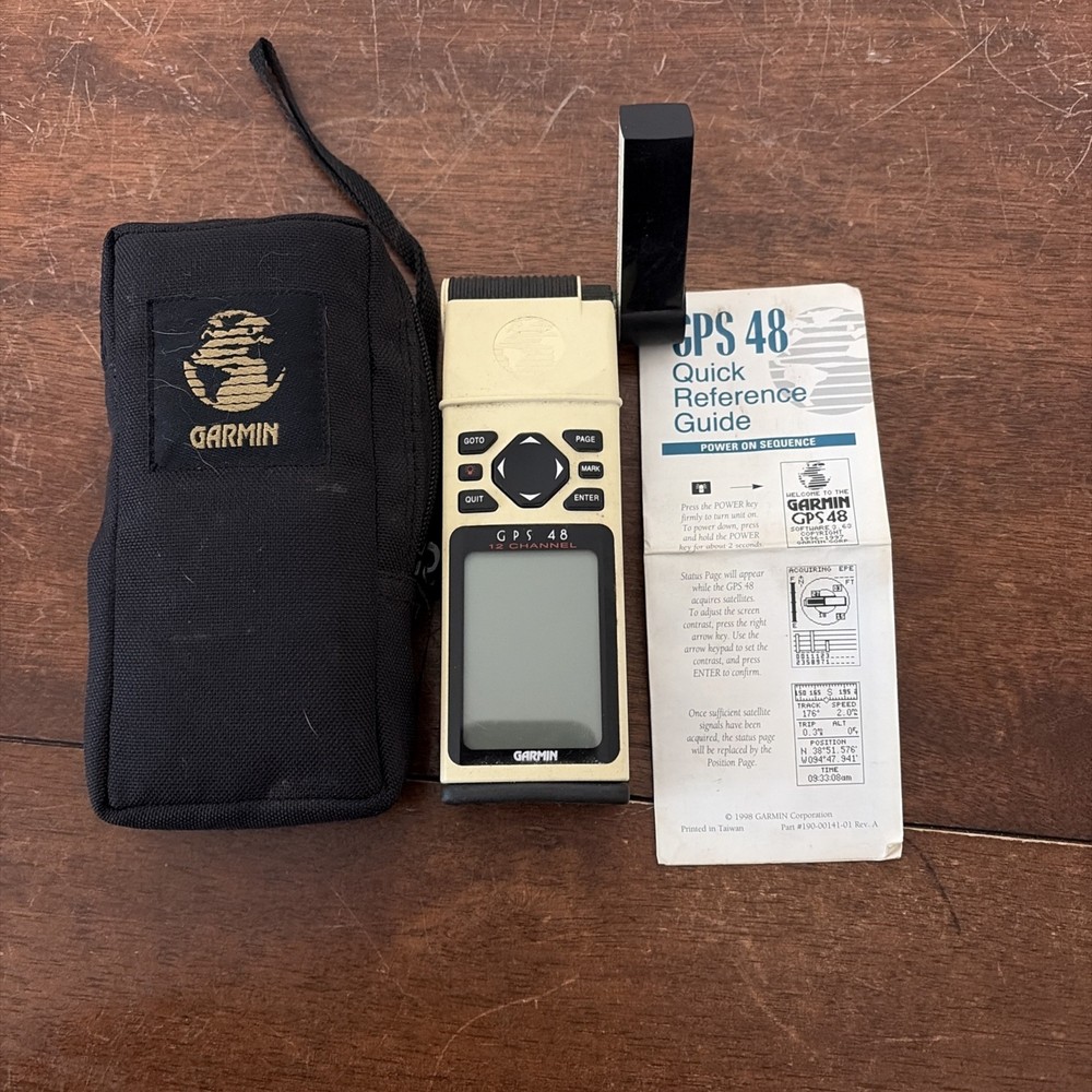 Vintage Garmin GPS 48 Handheld 12 Channels Marine Personal Navigator Tested