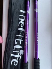 The Fit Life Trekking Poles Telescopic Walking Sticks Hiking Purple with bag