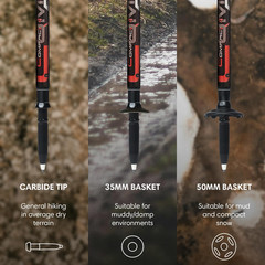 Trekking Poles – 6.0 Oz Ultralight, Backpacking, Thru Hiking Poles, Adjustable,