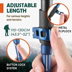 Trek-Z Cork Grip Trekking Poles – Lightweight Folding Hiking Poles, Adjustable