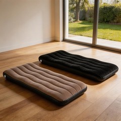 Amphibious Inflatable Lounge Chair Plush Outdoor Single Sofa 175x74x29cm