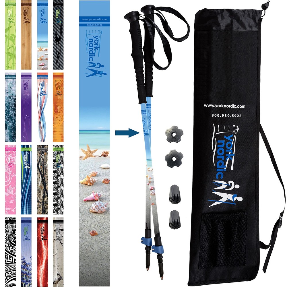Hiking & Walking Poles – Cushion Foam Hiking Grips – Lightweight, Adjustable,…