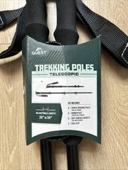 QUEST Telescoping Aluminum Trekking Poles in Black 26″ to 54″ CEH03044 New