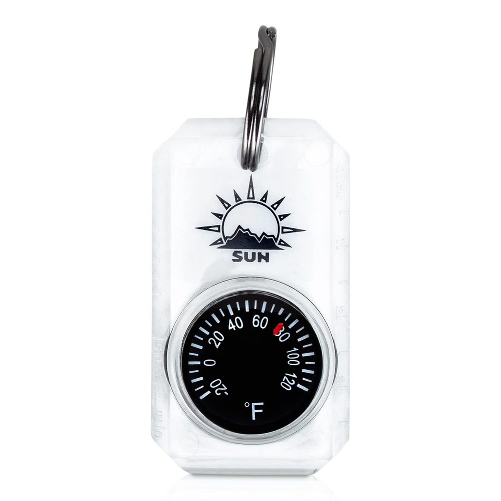 Minithermometer – Zipper Pull Mini Dial Thermometer with Split Ring | Easy-To-Re