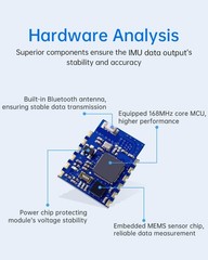 Bluetooth 5.0 Accelerometer Inclinometer WT901BLECL MPU9250 9-Axis IMU Sensor