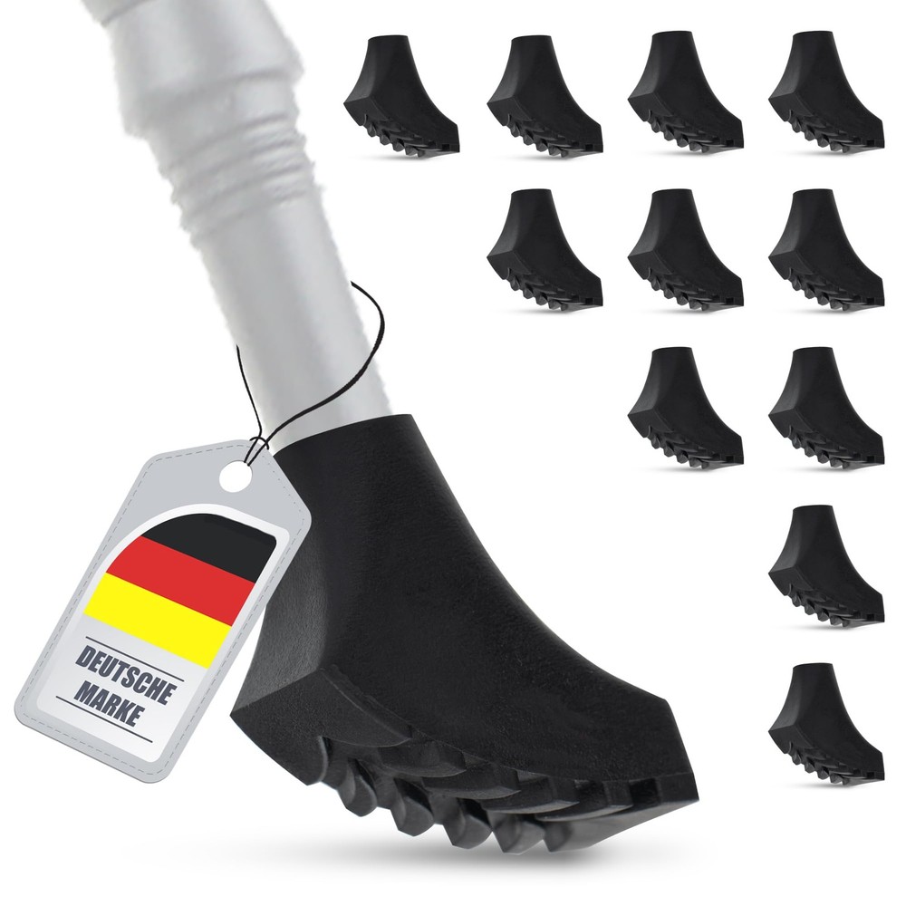Nordic Walking Poles Rubber Bumpers 12 Pack Attachments Trekking Poles, Nordic…