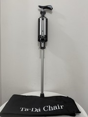 STEP2GOLD Ta-Da Chair, Portable Trekking Hiking Pole – 33.4″ Black, NOB